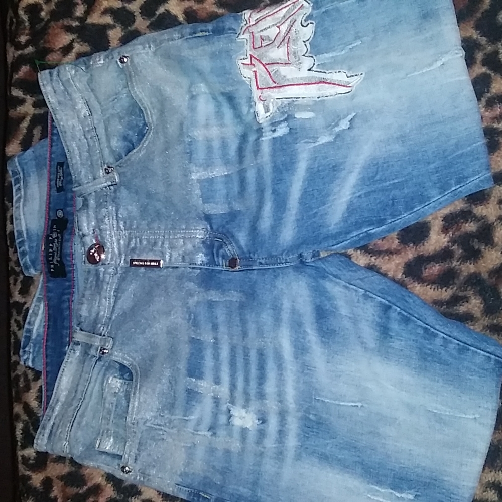 PHILIPP PLEIN MENS ILLEGAL FIGHT JEANS